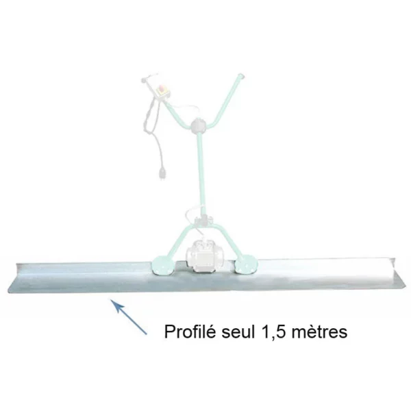 Profilé aluminium 1.5 M pour règle vibrante IMER