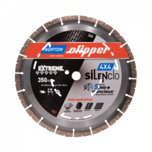 Disque diamant 4x4 EXTREME SILENCIO Ø300 x 25.4mm NORTON CLIPPER