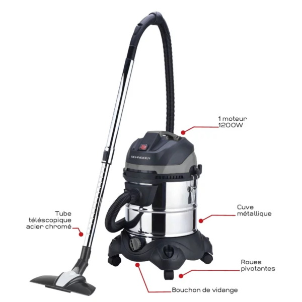 Aspirateur eau et poussière 20L 230V 1200W