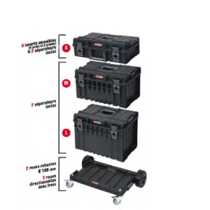 Ensemble de caisses a outils modulables à 3 pieces KSTOOLS