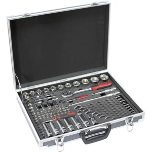 KSTOOLS Coffret aluminium de douilles et accessoires ULTIMATE® 1/4 - 1/2, 83 pièces