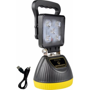 Phare de travail carré LED rechargeable 15W 1000lm