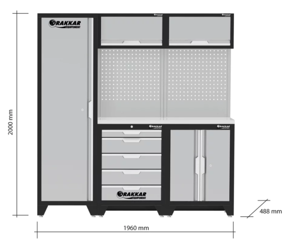 Mobilier d'atelier 3 éléments inox DRAKKAR