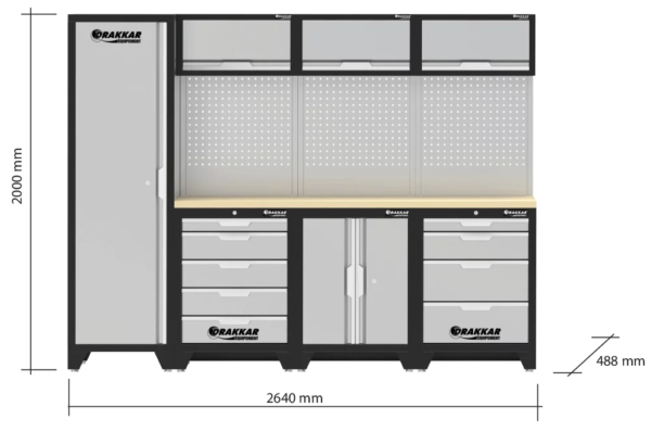 Mobilier d'atelier 4 éléments hêtre