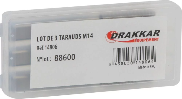 Taraud métaux HSS 3 passes M14