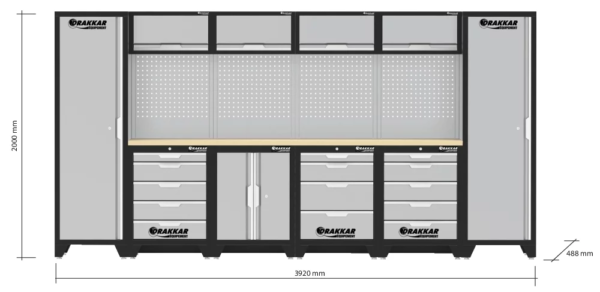 Mobilier d'atelier 6 éléments hêtre